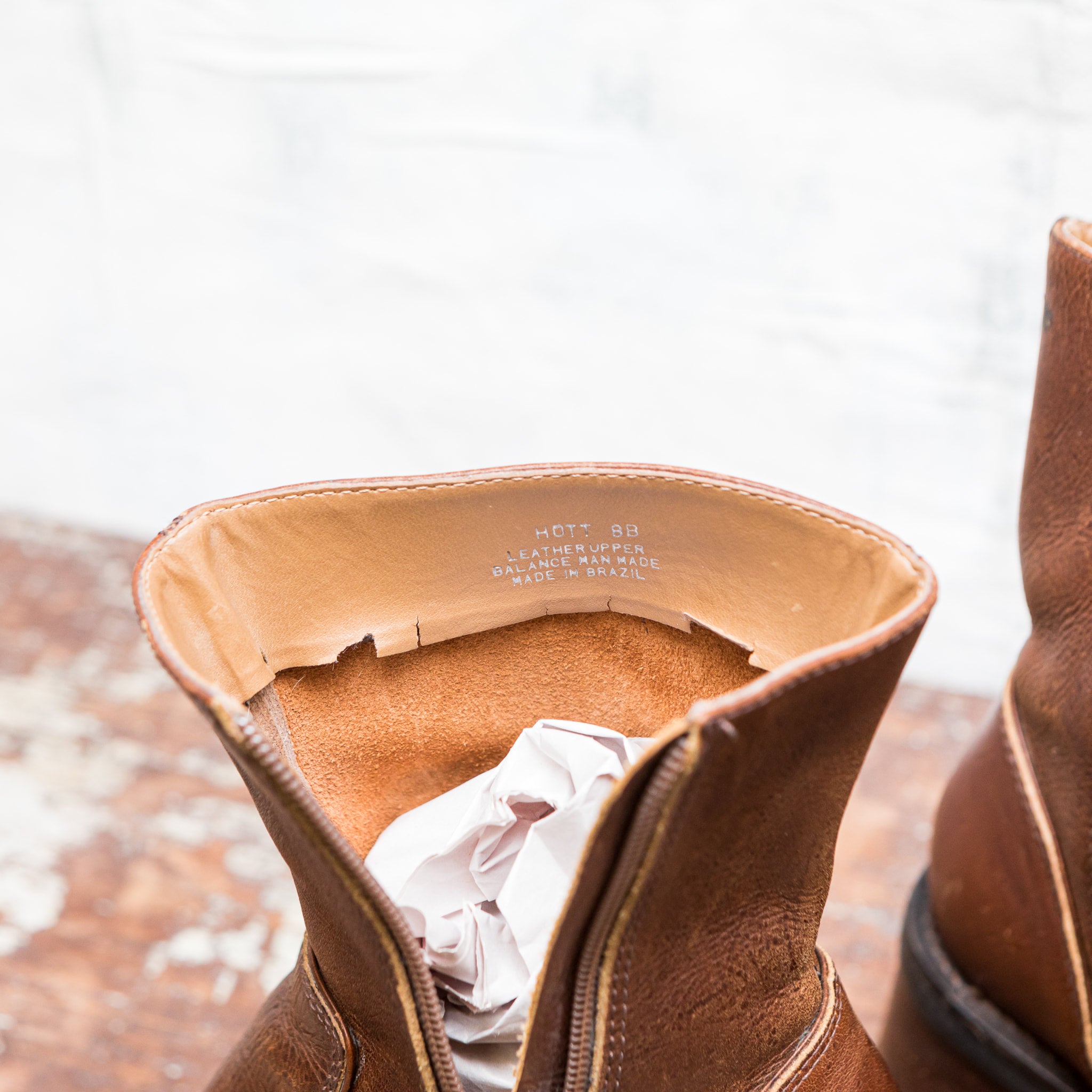 steve madden brown boots with red zipper